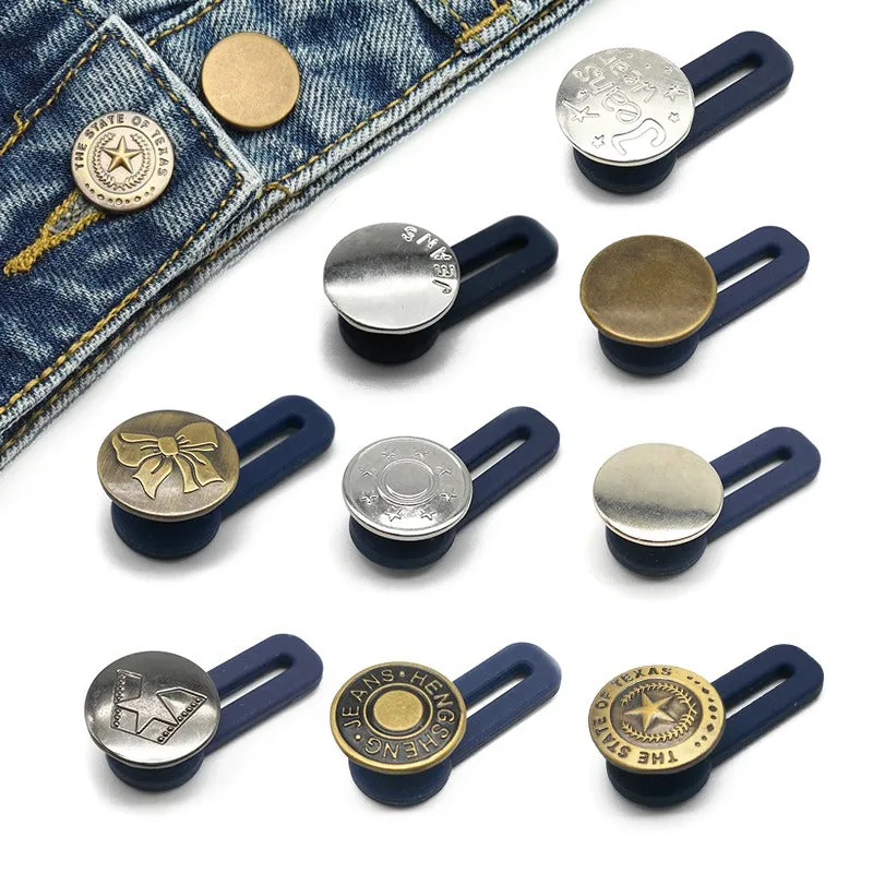 4pcs Metal Button Waistband Extenders for Jeans and Pants