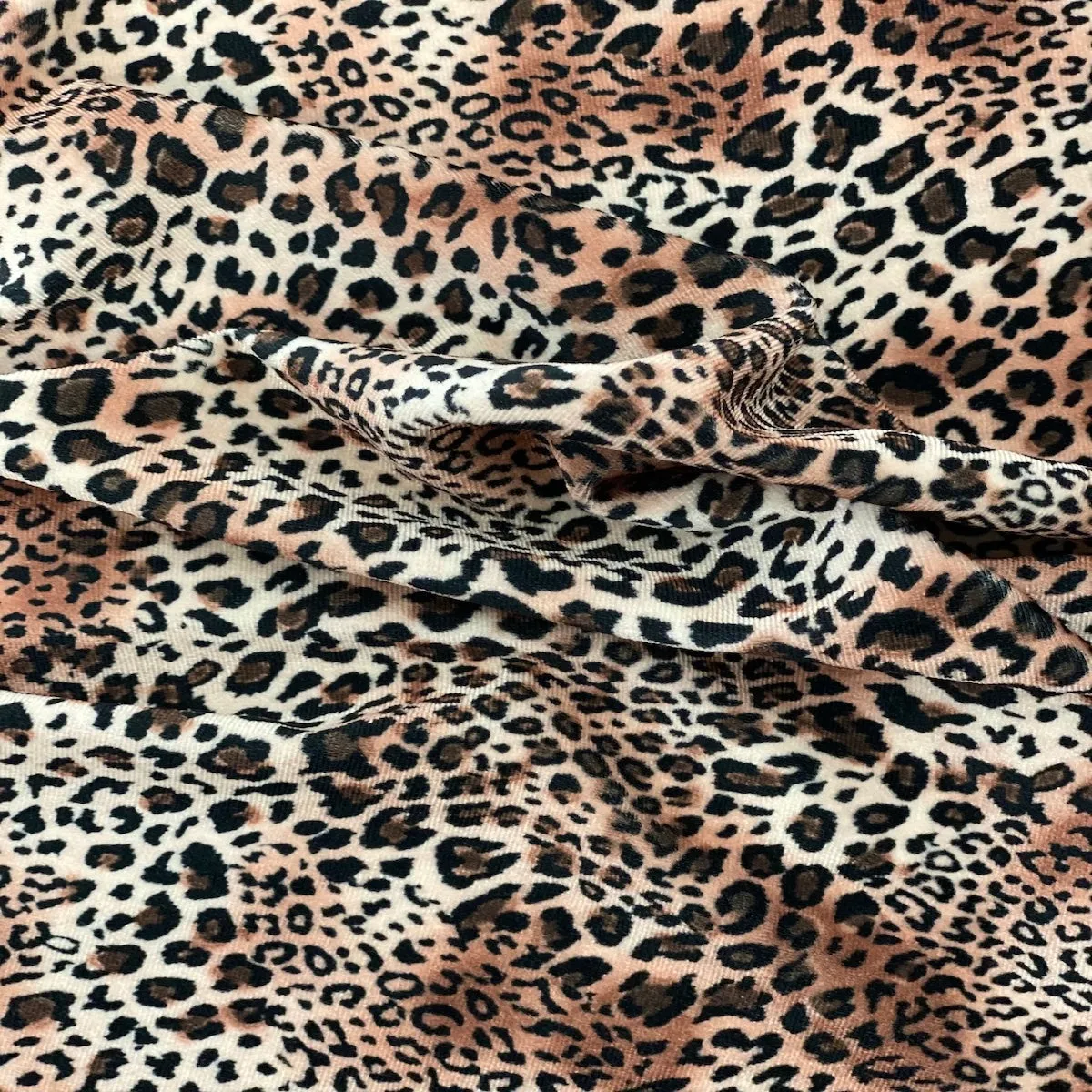 African Cheetah Print Stretch Velvet Fabric