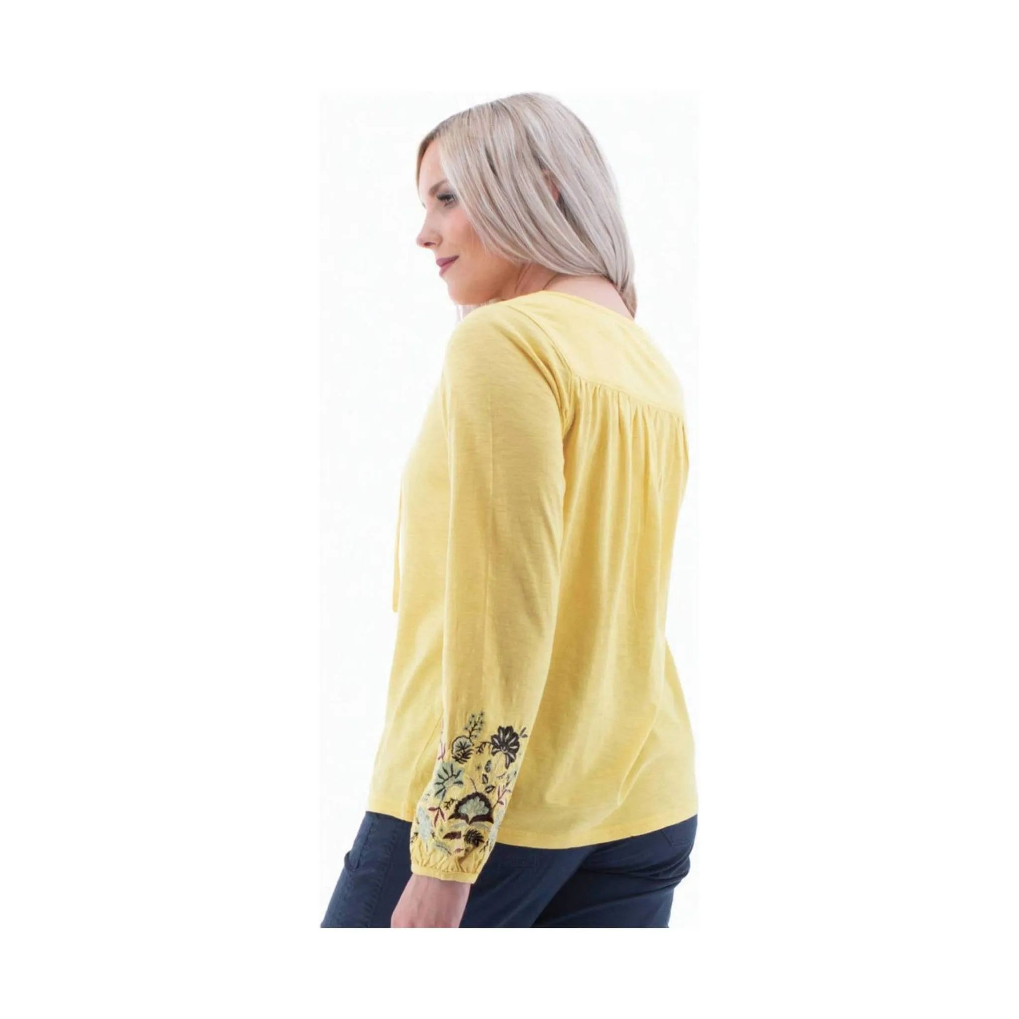 Aventura Women's Kateri Long Sleeve Top - Custard