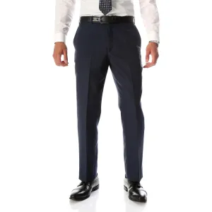 Ben Blue Wool Blend Modern Fit Traveler Pants | Mens Pant | Blue Dress Pants