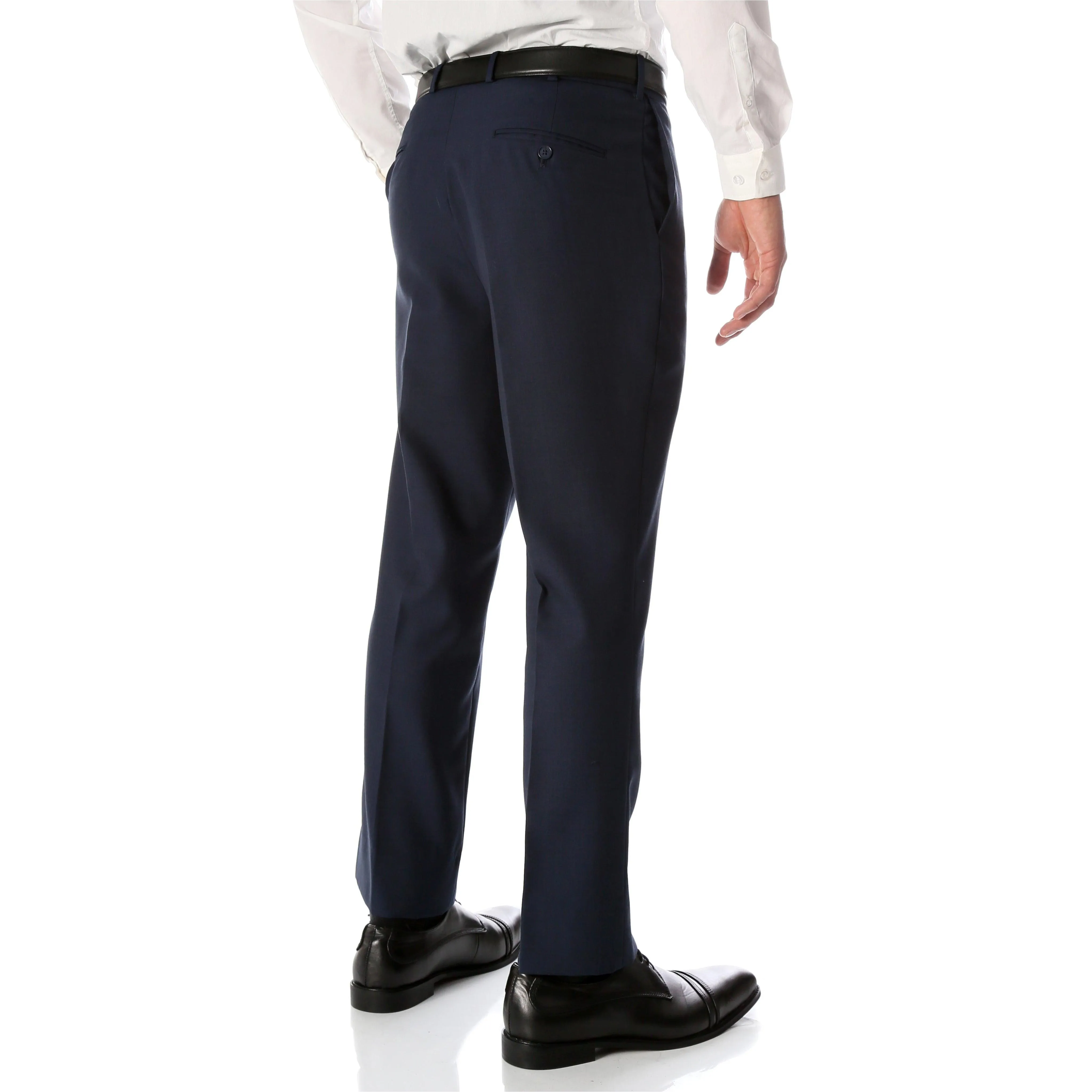 Ben Blue Wool Blend Modern Fit Traveler Pants | Mens Pant | Blue Dress Pants