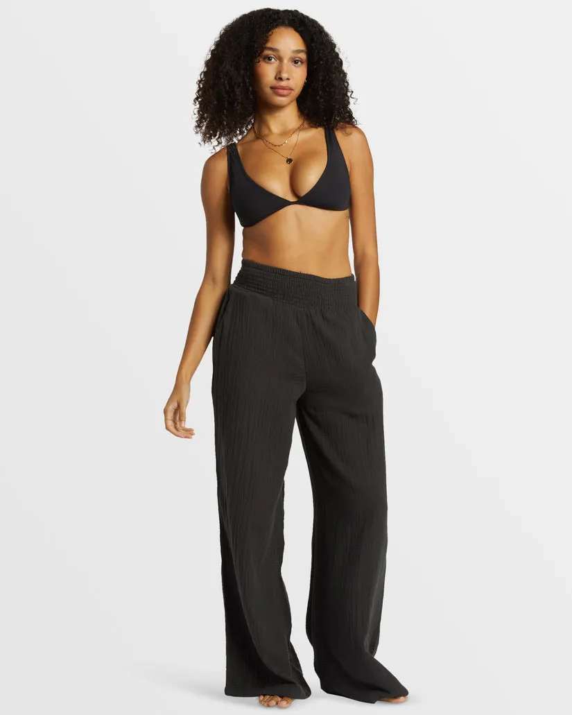 Billabong New Waves Wide Leg Beach Pants - BLACK SANDS