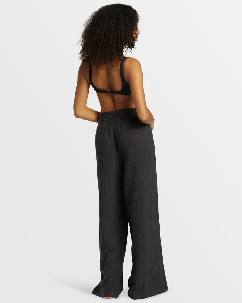 Billabong New Waves Wide Leg Beach Pants - BLACK SANDS