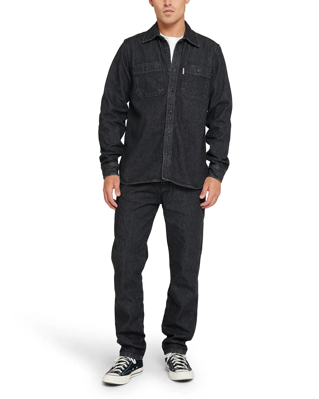 Boston Denim Shirt - Washed Black