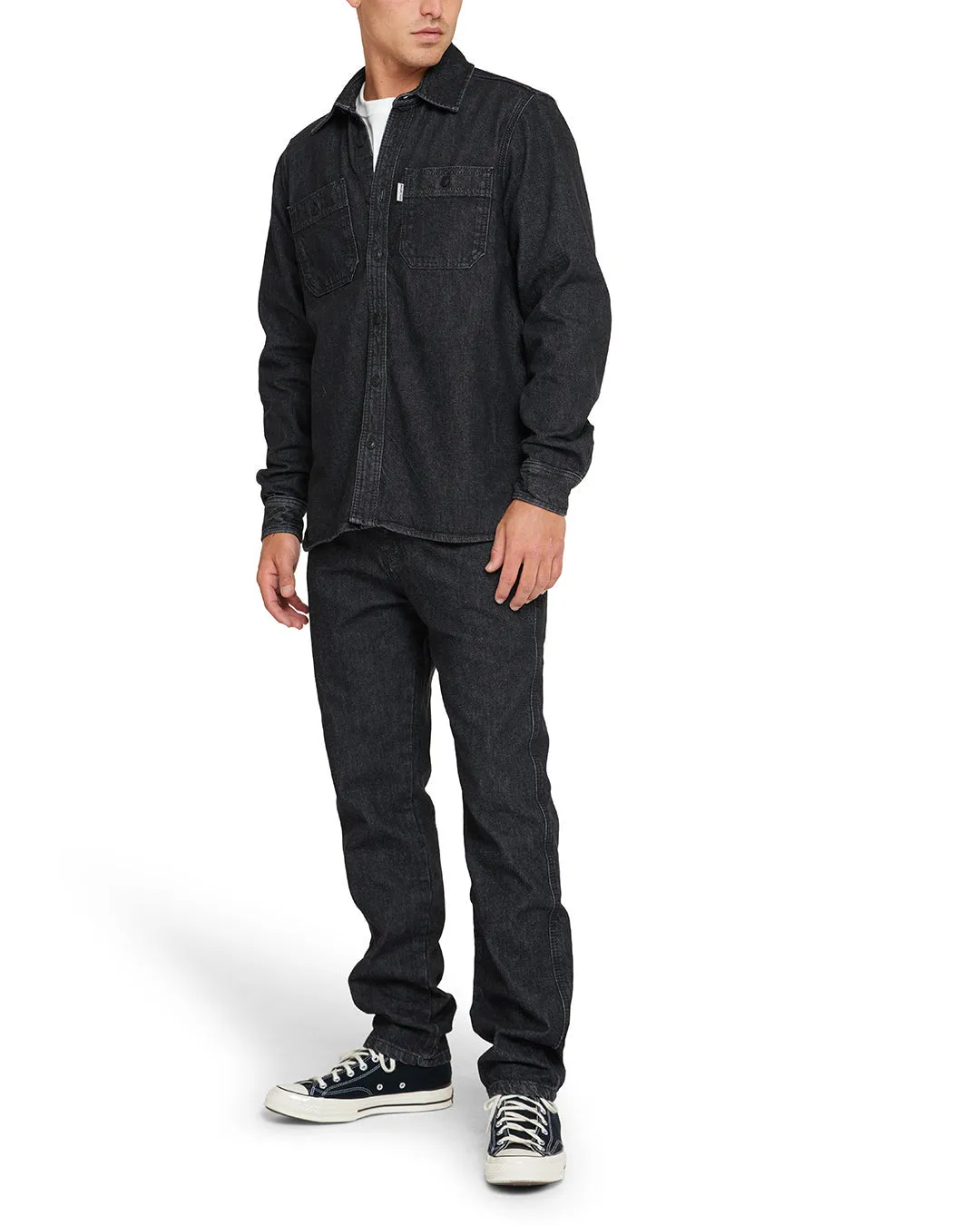 Boston Denim Shirt - Washed Black