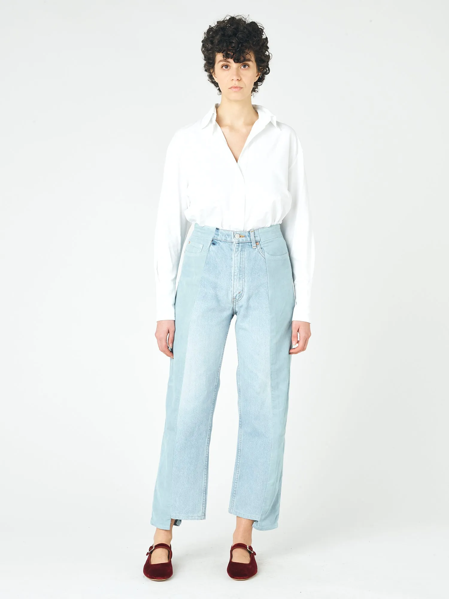 Boyfriend Jean LIght Blue Corduroy/Denim