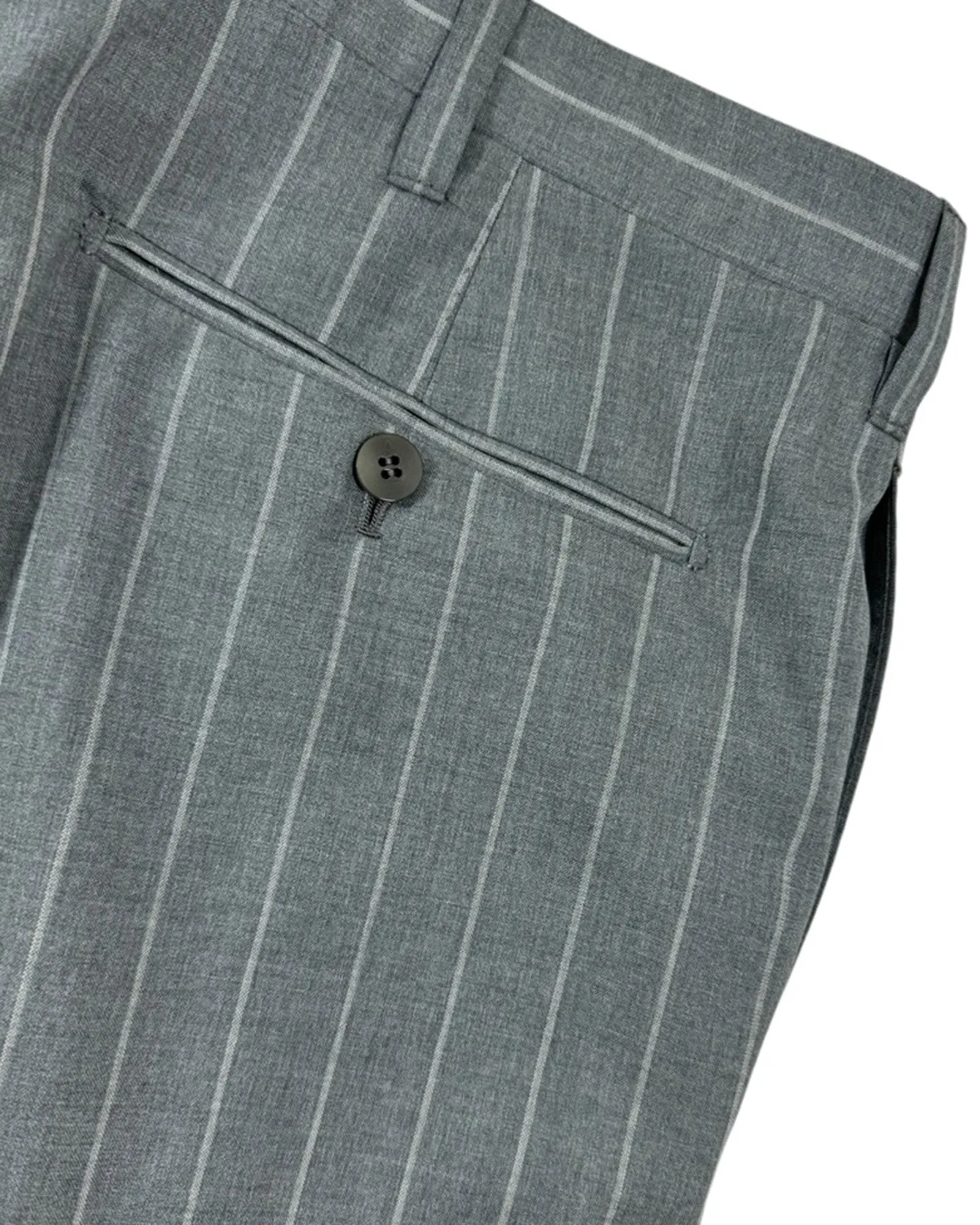 Cesare Attolini Suit Gray Stripes Peak Lapel EU 44/ US 34