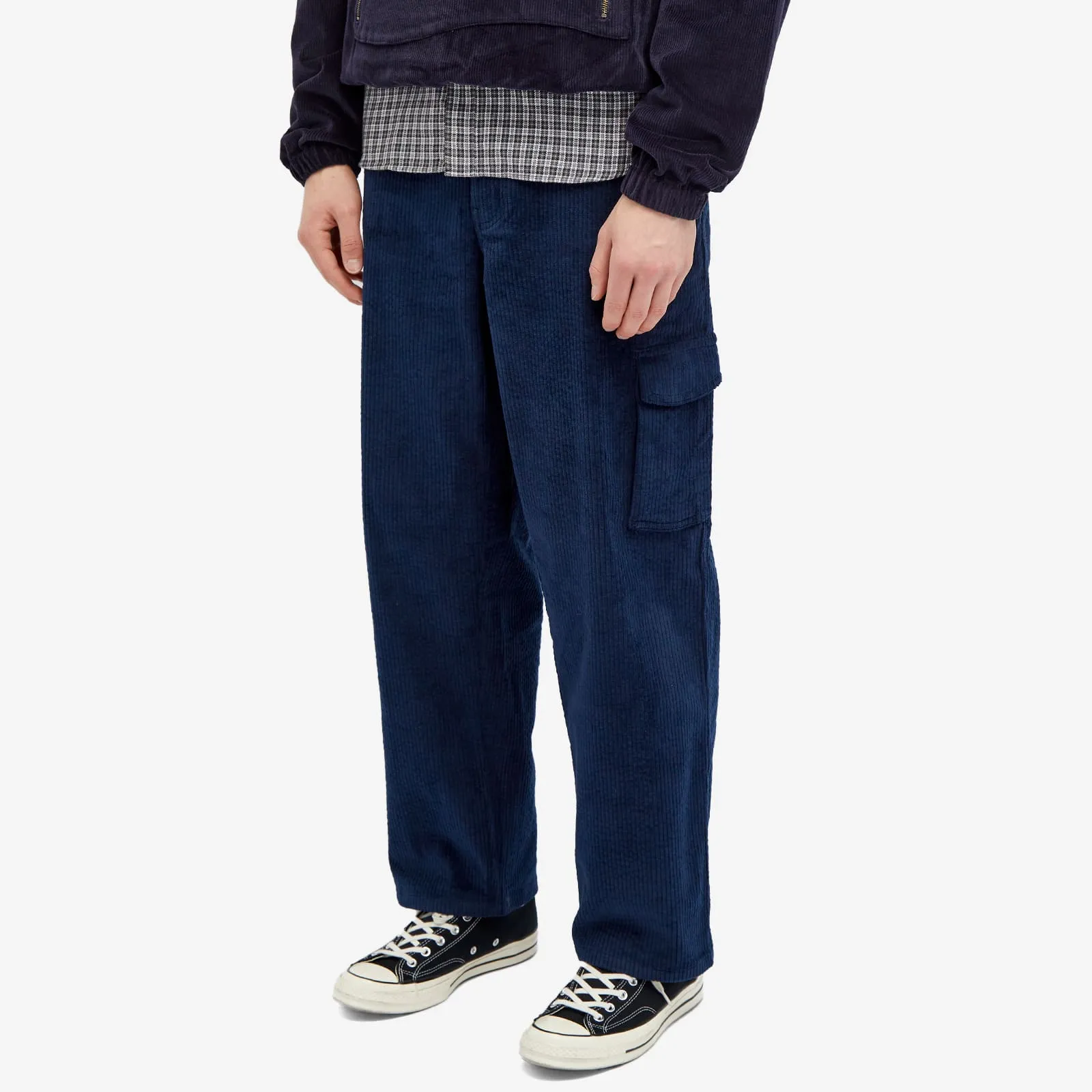 Dime Relaxed Cord cargo pants, navy blue