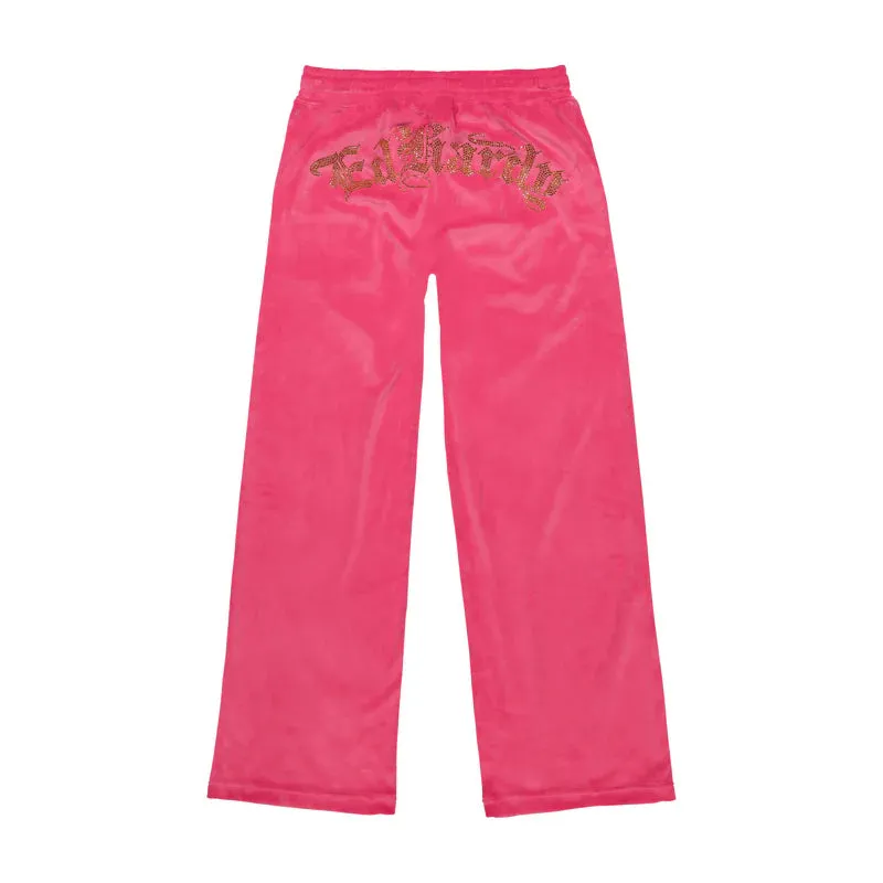 ED HARDY Tattoo Eagle Y2K Velour Sweatpants