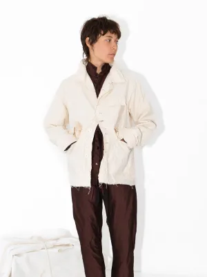 Elena Dawson Work Jacket, Cream Cotton Cambric