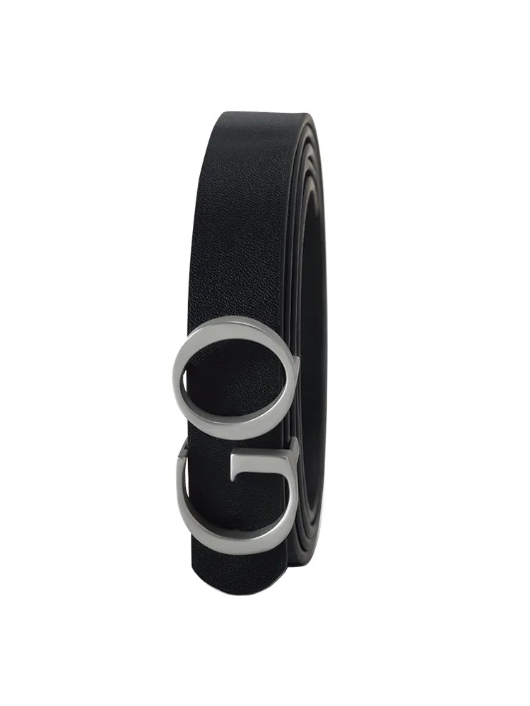 GO Letter Small Size Women Leather Belt