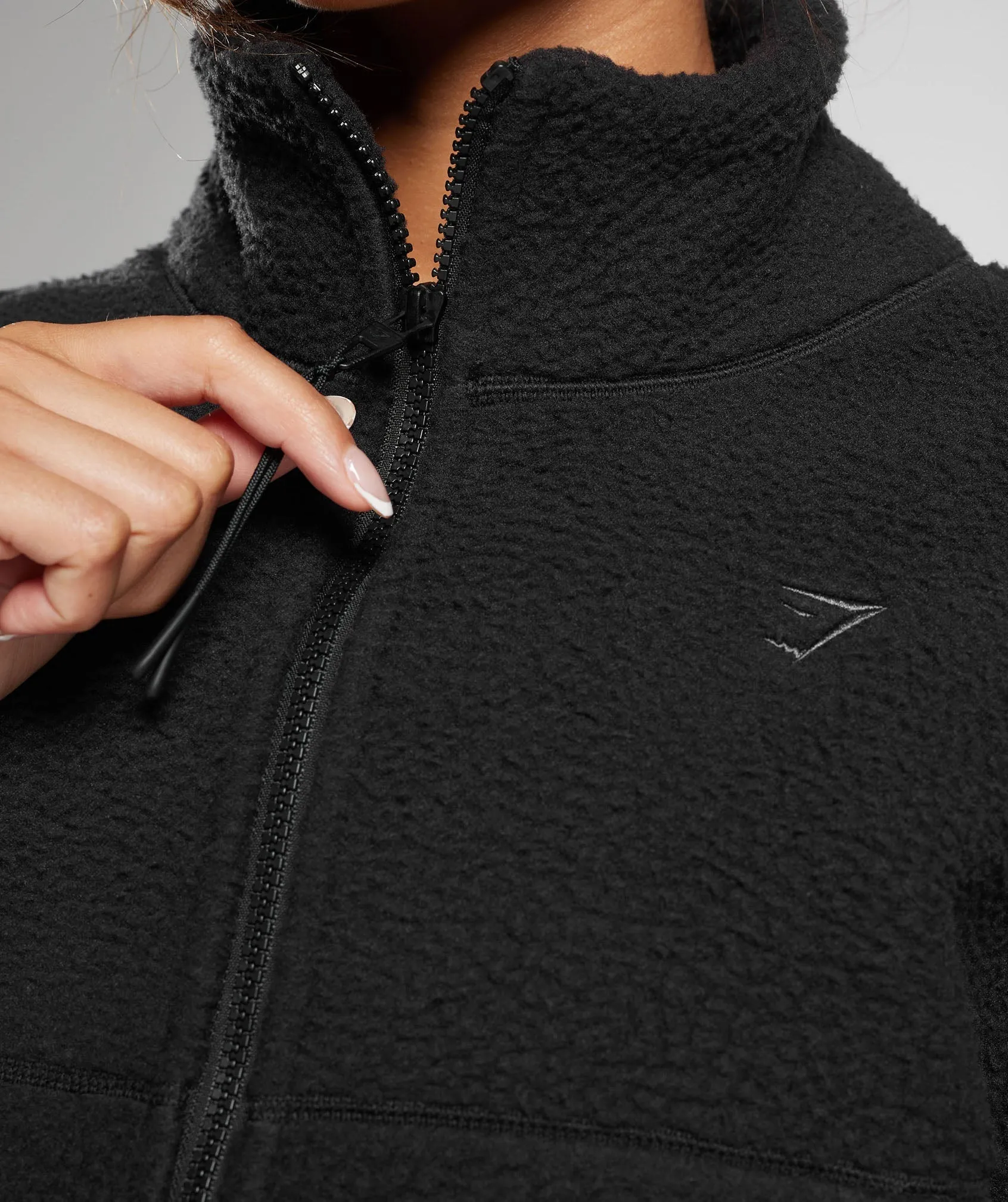 Gymshark Elevate Fleece Midi Jacket - Black