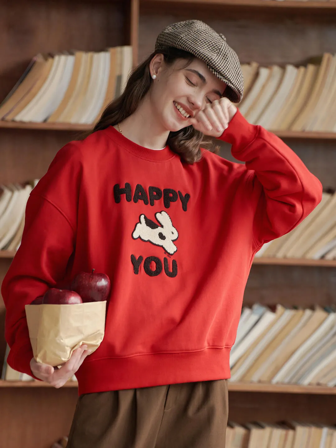 Happy to You Rabbit Graphic Hoodie