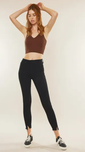 High Rise Jet Black Skinny