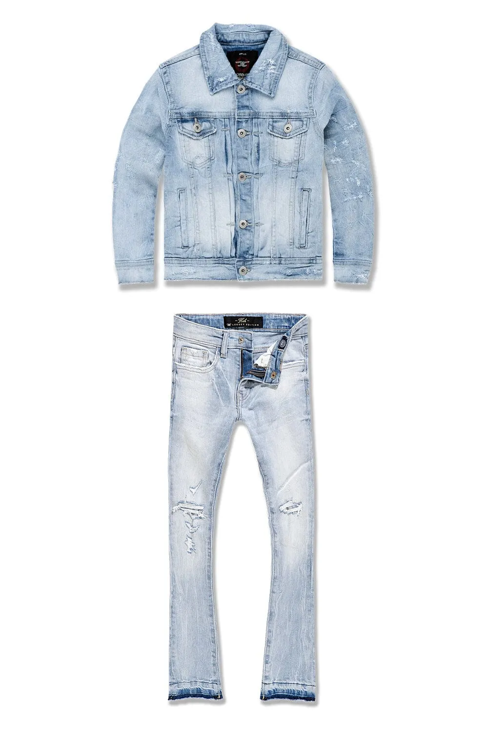 Kids Hamilton Attitude Stacked Denim Set (Lightning Blue)