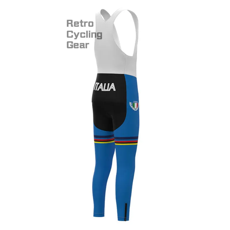 Maglia Azzurra Italia Fleece Retro Cycling Pants