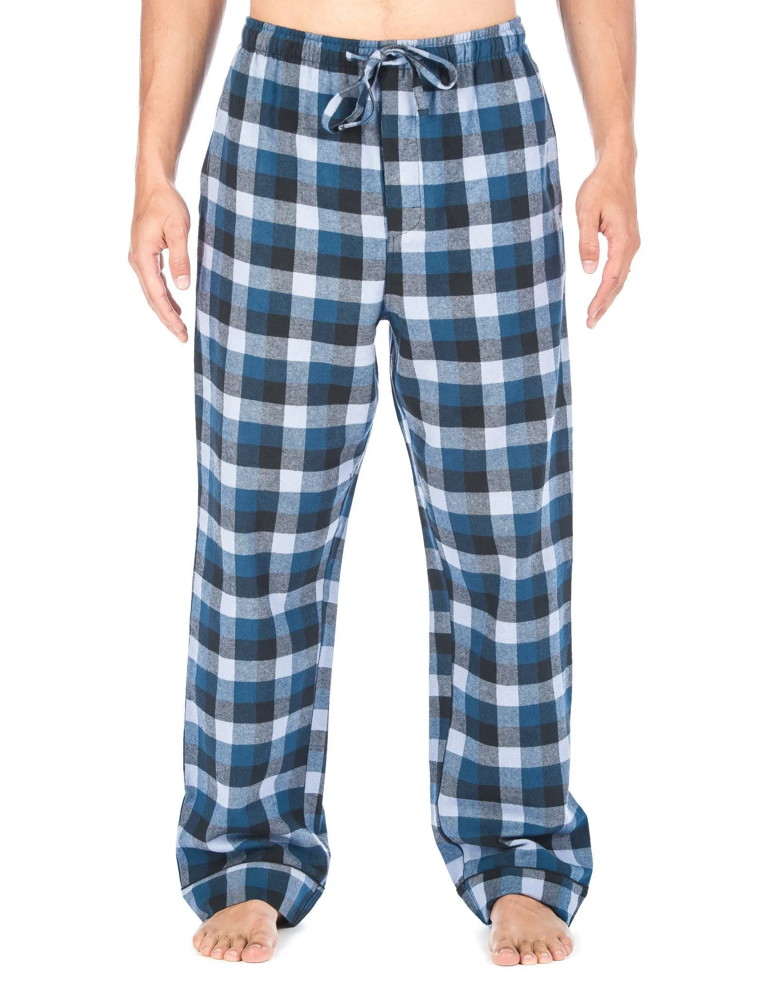 Mens 100% Cotton Flannel Lounge Pants (Relaxed Fit) 2-Pack