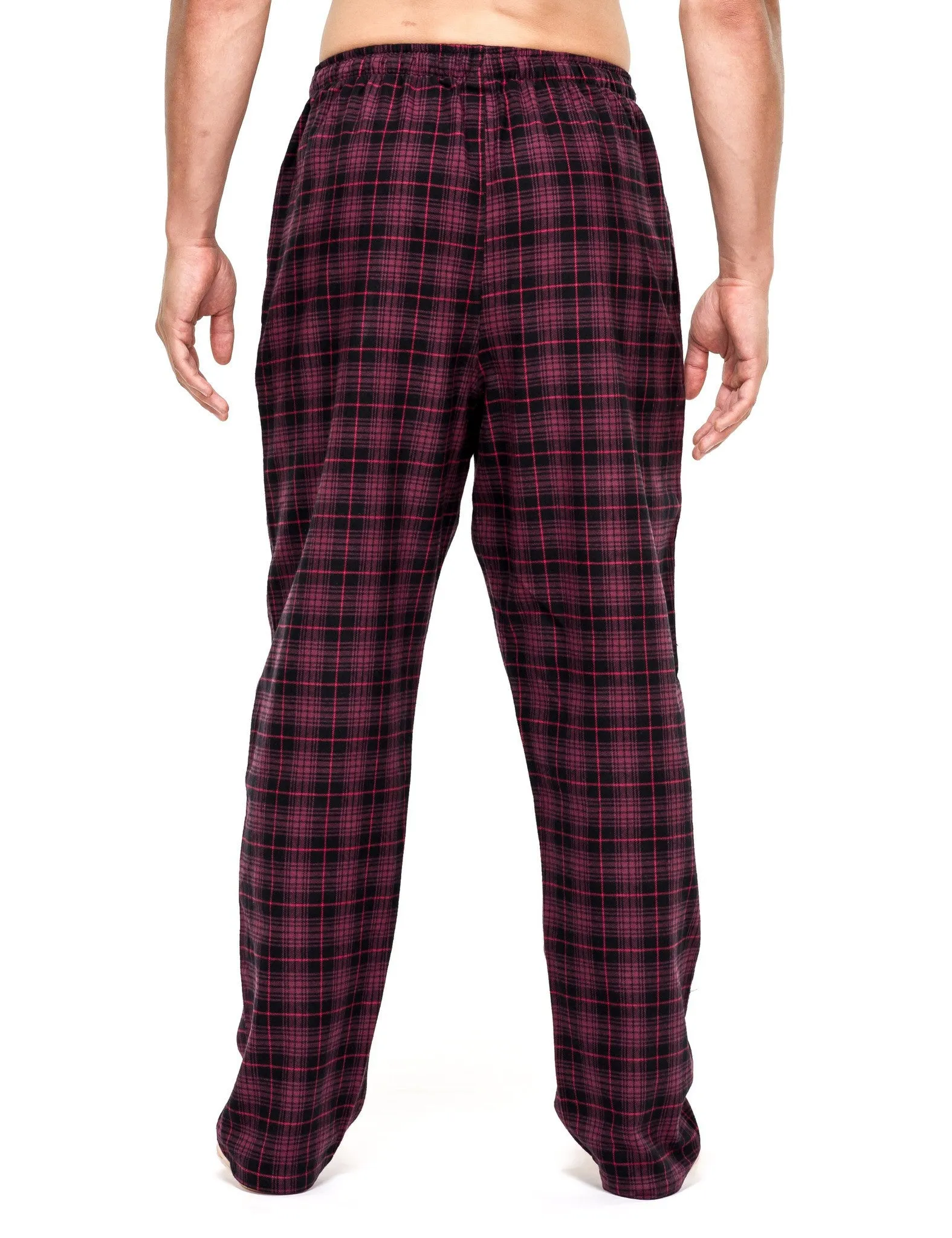 Mens 100% Cotton Flannel Lounge Pants (Relaxed Fit) 2-Pack