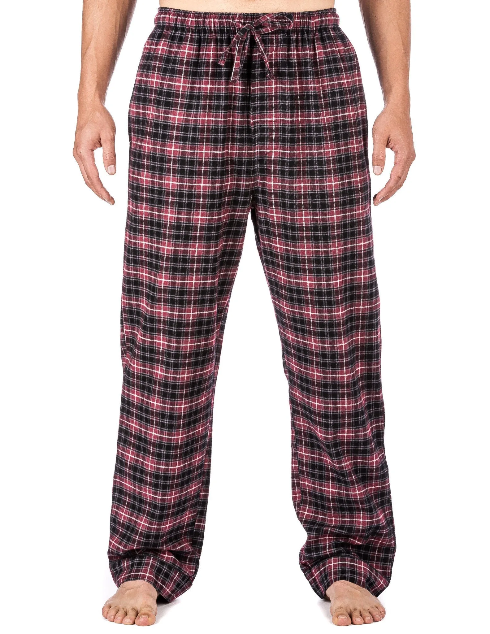 Mens 100% Cotton Flannel Lounge Pants (Relaxed Fit) 2-Pack