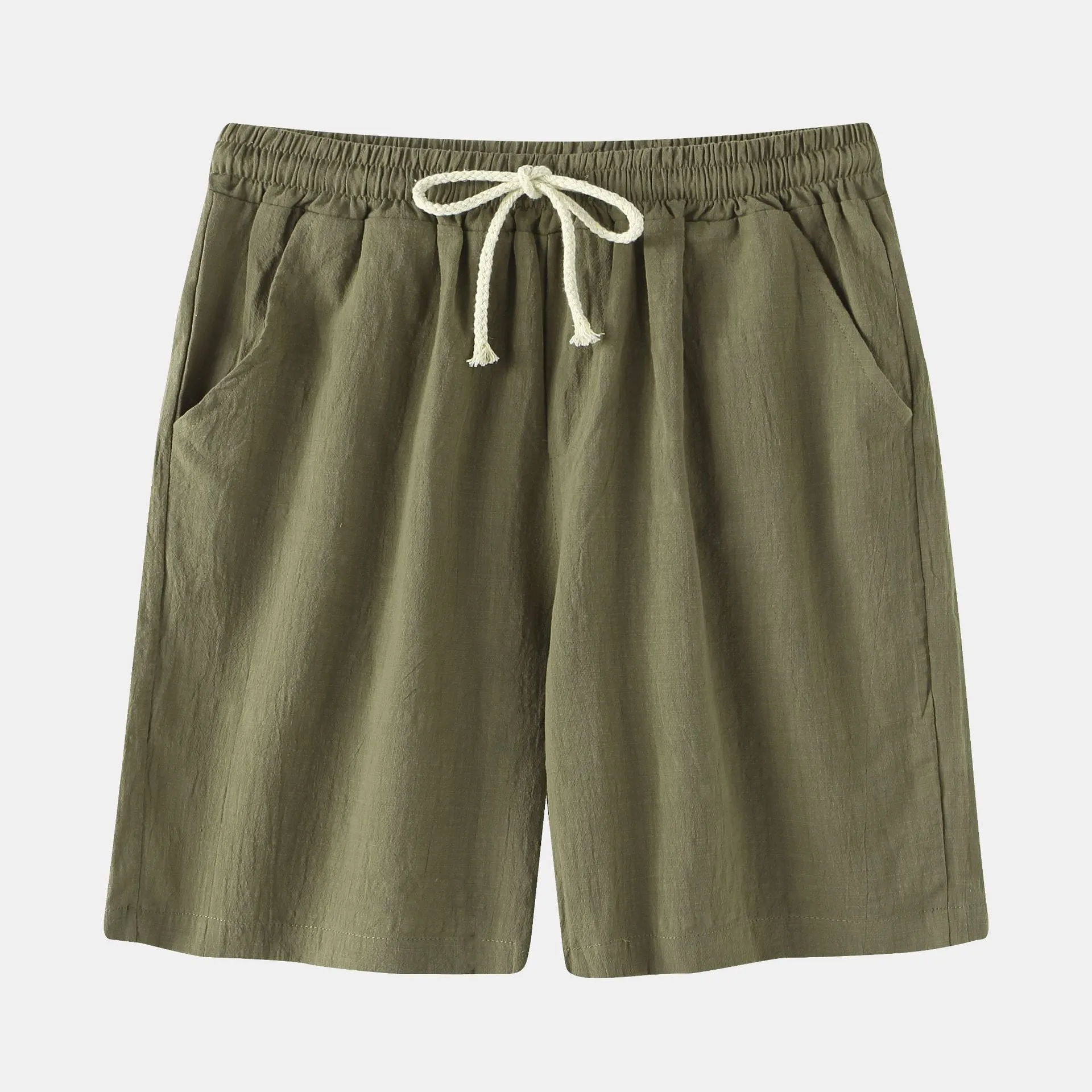 MEN'S COTTON AND LINEN BEACH SHORTS