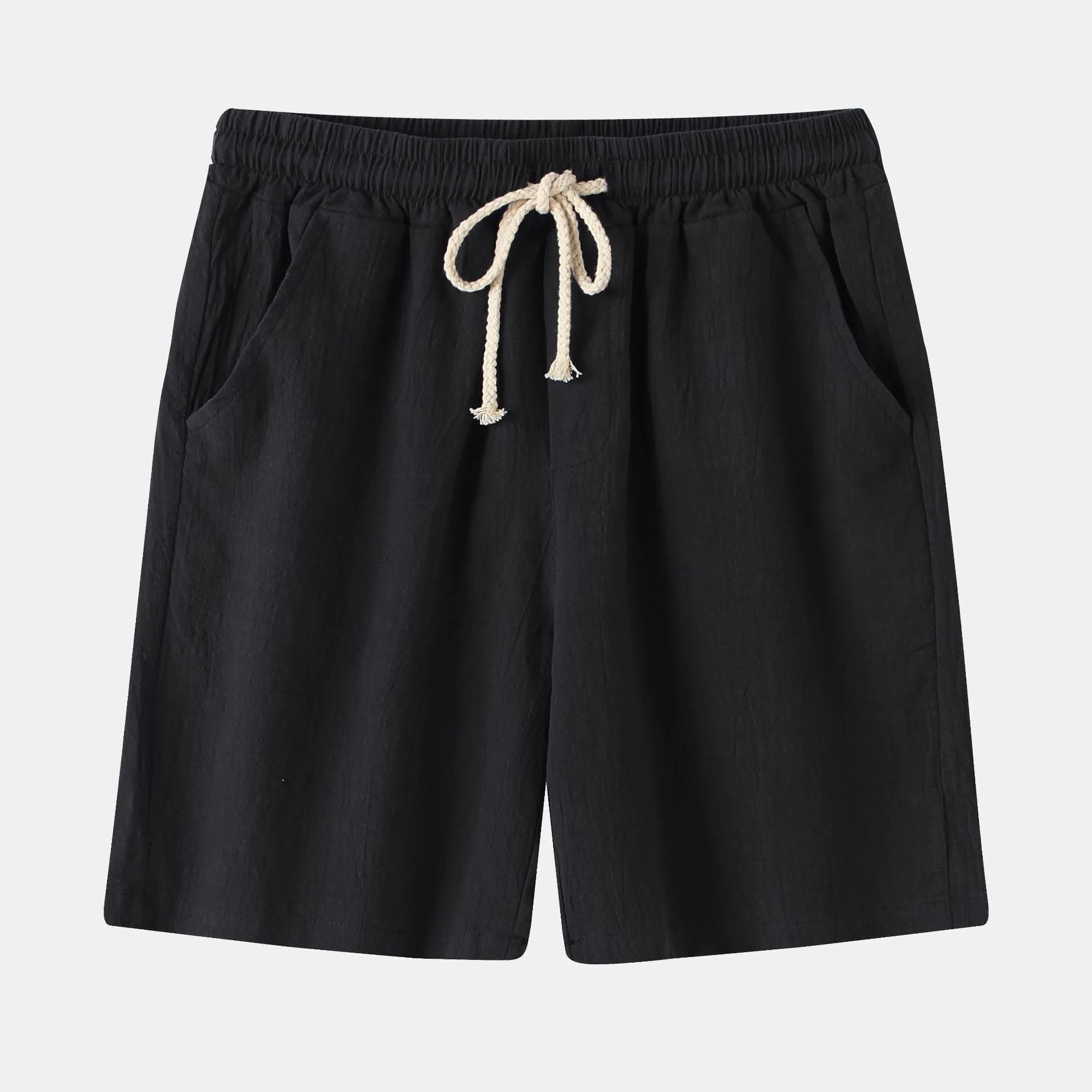 MEN'S COTTON AND LINEN BEACH SHORTS