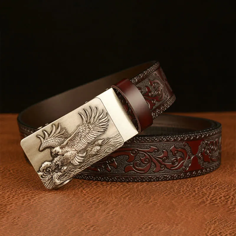 Men's Eagle Expanded Its Wings Leather Belt