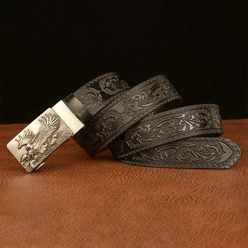 Men's Eagle Expanded Its Wings Leather Belt