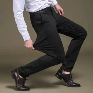 Men's Fashion Long Pants. Suit Pants Male Elastic Straight Formal Trousers.