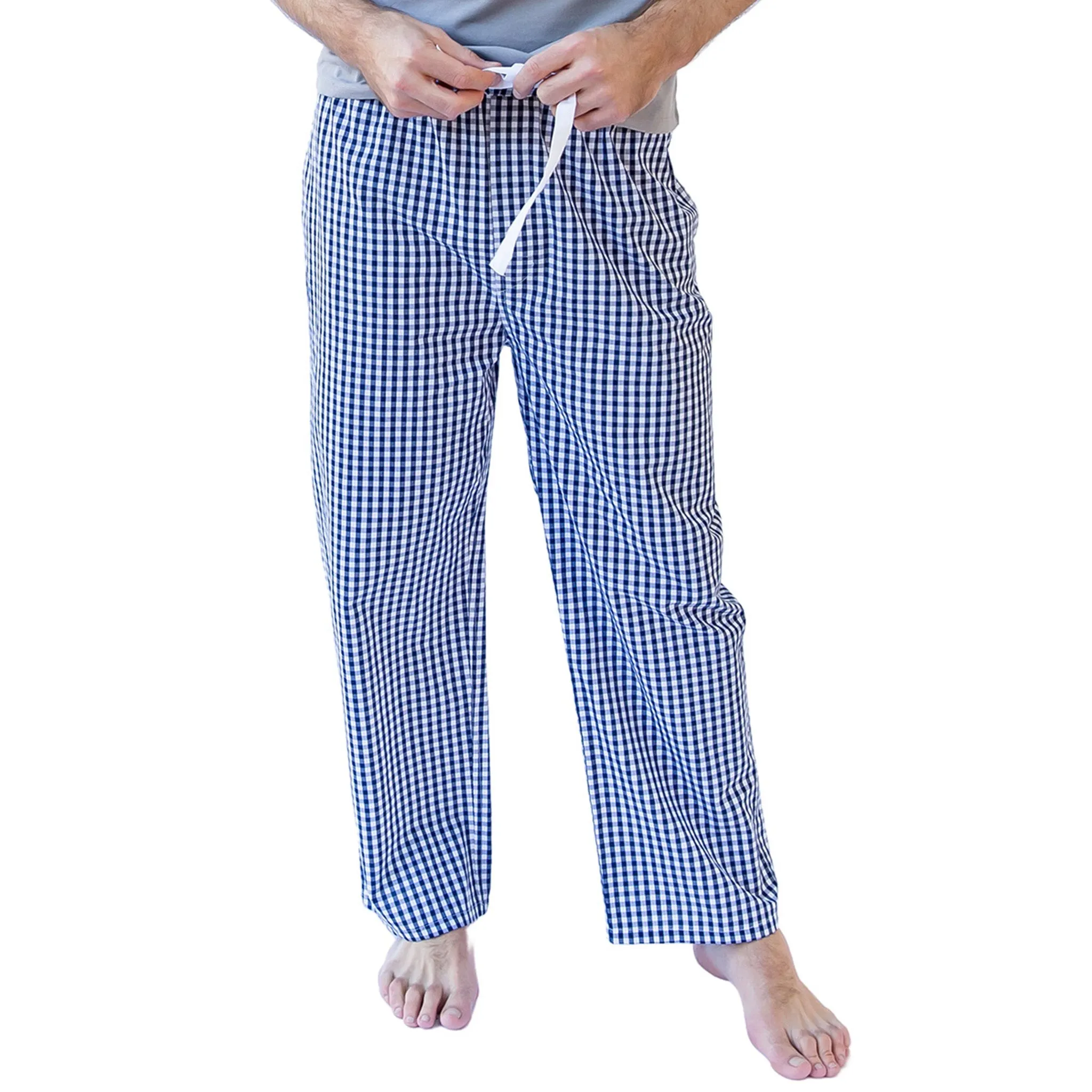 Men's Hepburn Gingham Navy Pj Pants