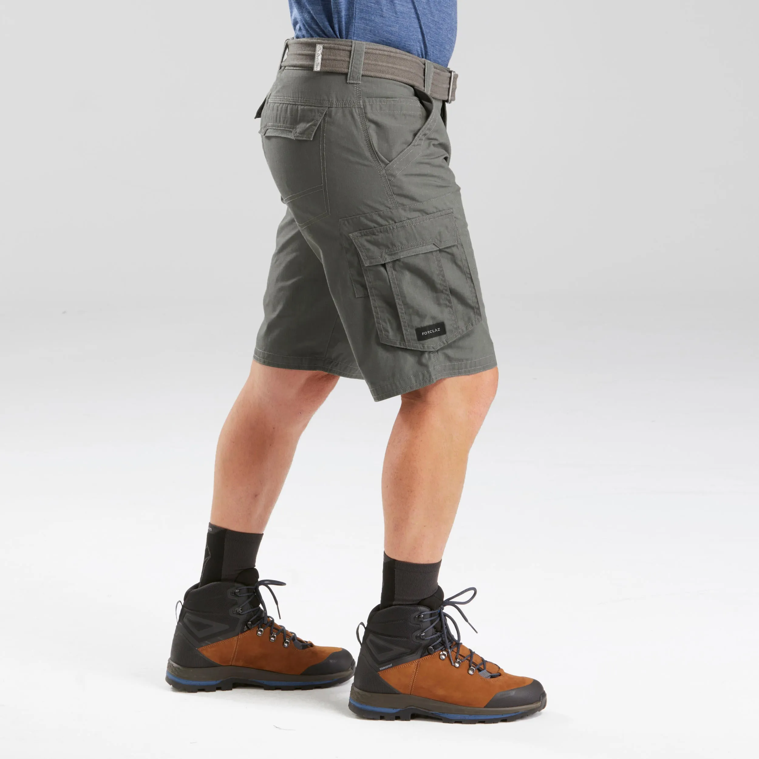 Men's hiking shorts Forclaz Travel 100, khaki