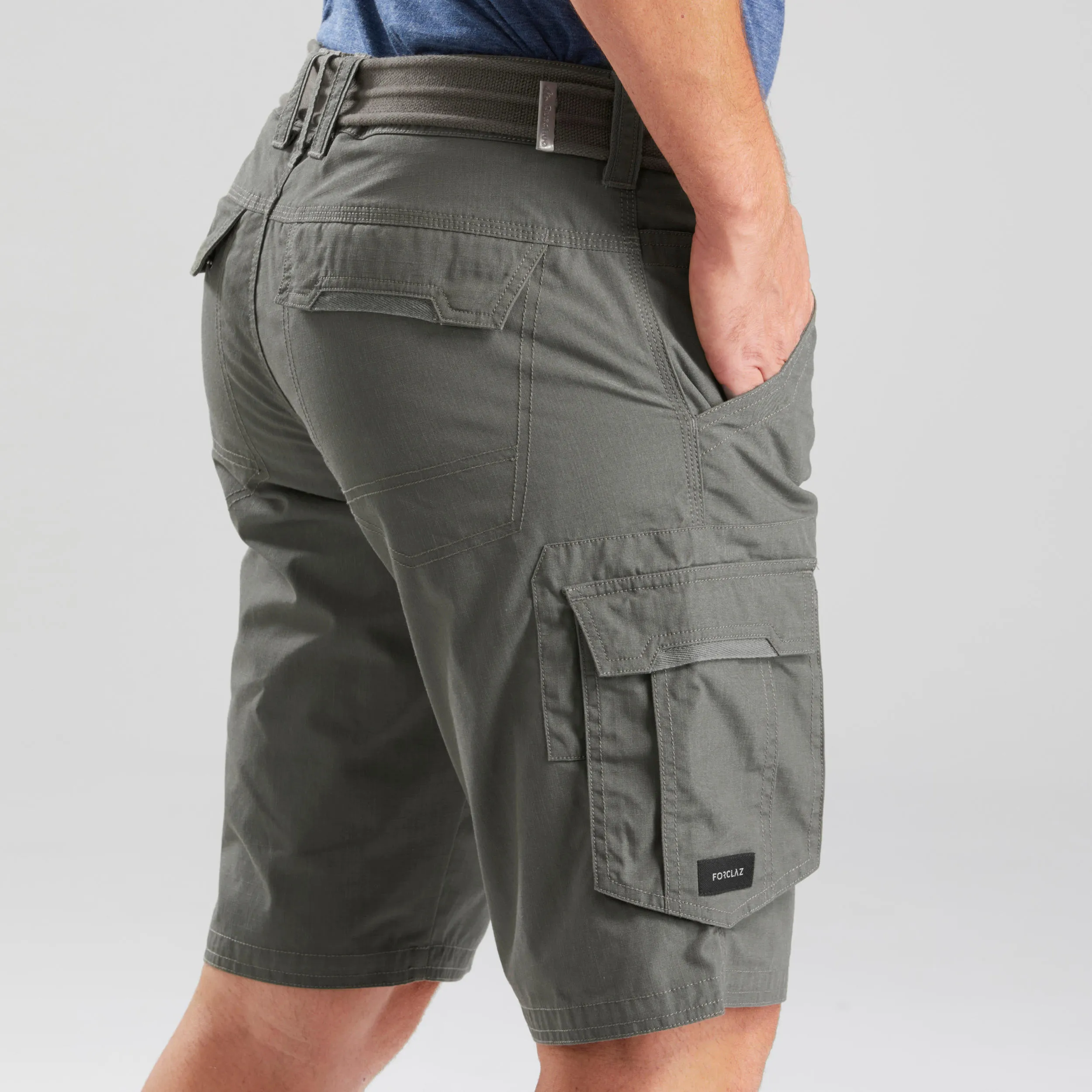 Men's hiking shorts Forclaz Travel 100, khaki