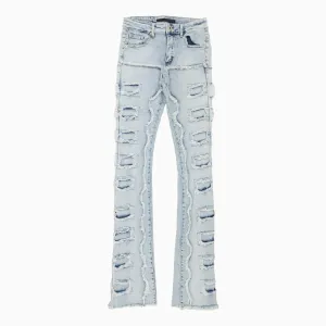 Men's Premium Stacked Rips Slim Denim Pant