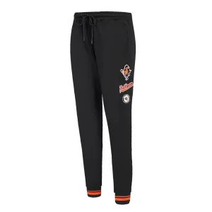 MLB BALTIMORE ORIOLES RETRO CLASSIC WOMEN'S RIB SWEATPANT (BLACK/ORANGE)