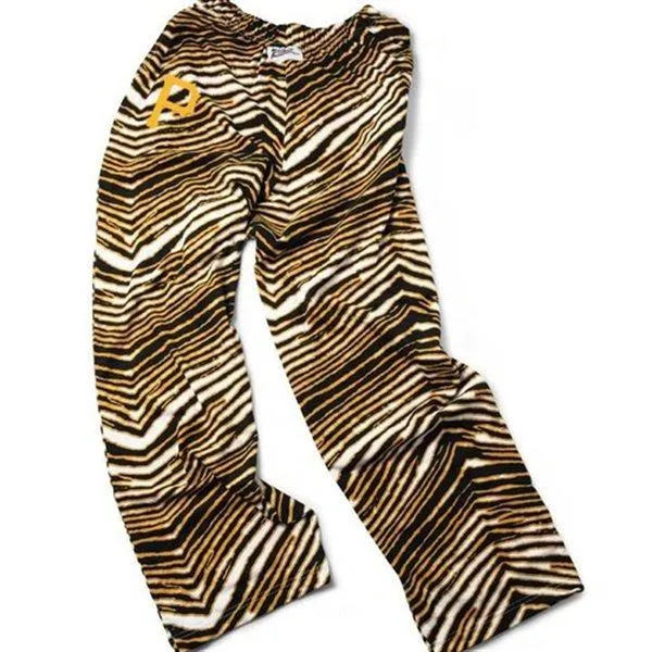 Pittsburgh Pirates ZUBAZ Gold Black White Vintage Style Zebra Pants