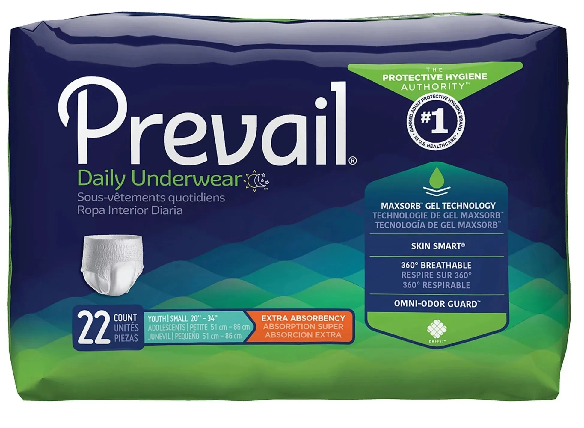 Prevail Adult Daily Disposable Underwear, Extra Absorbency