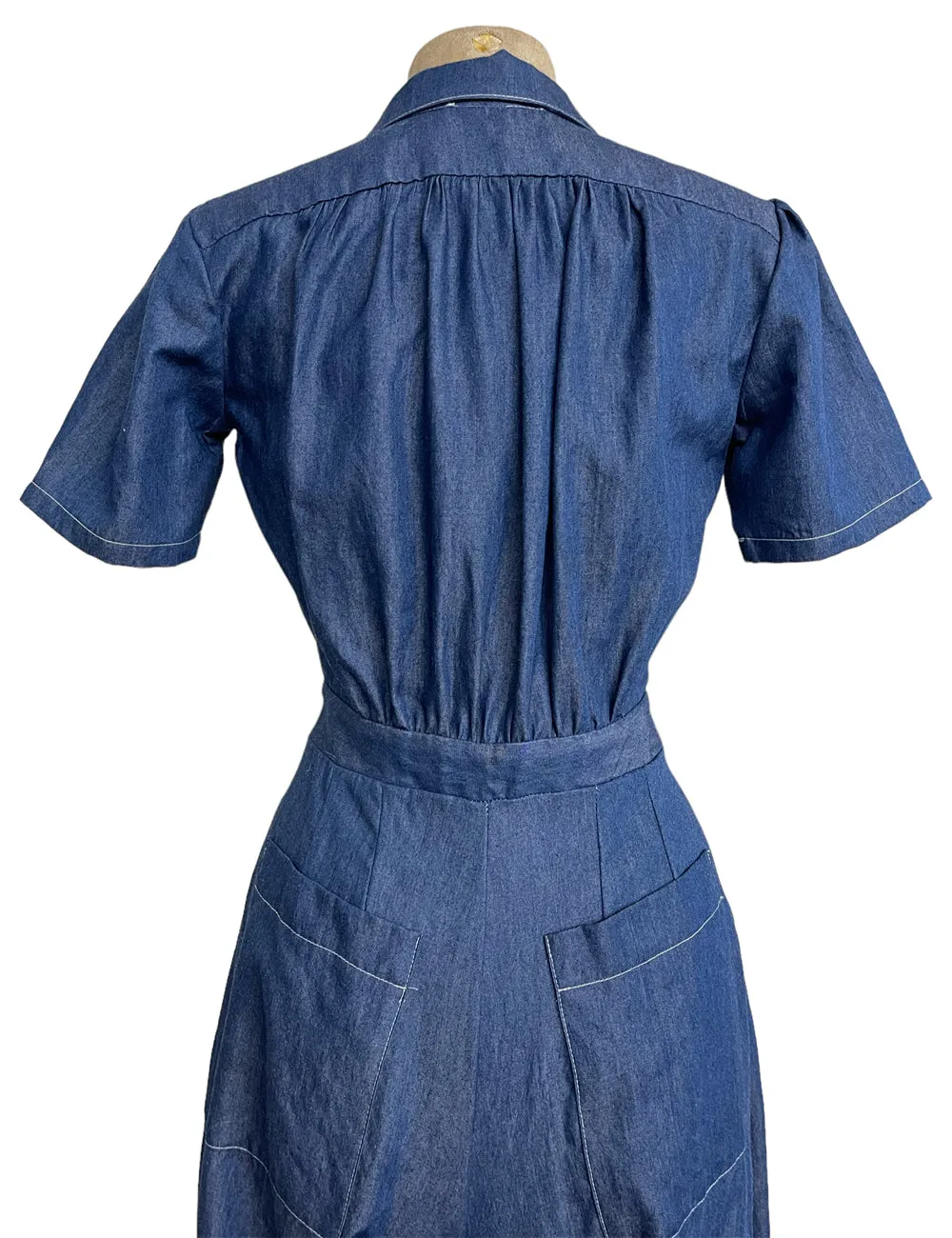 Scout for Loco Lindo Denim Blue Chambray 1940s Pacific Coveralls