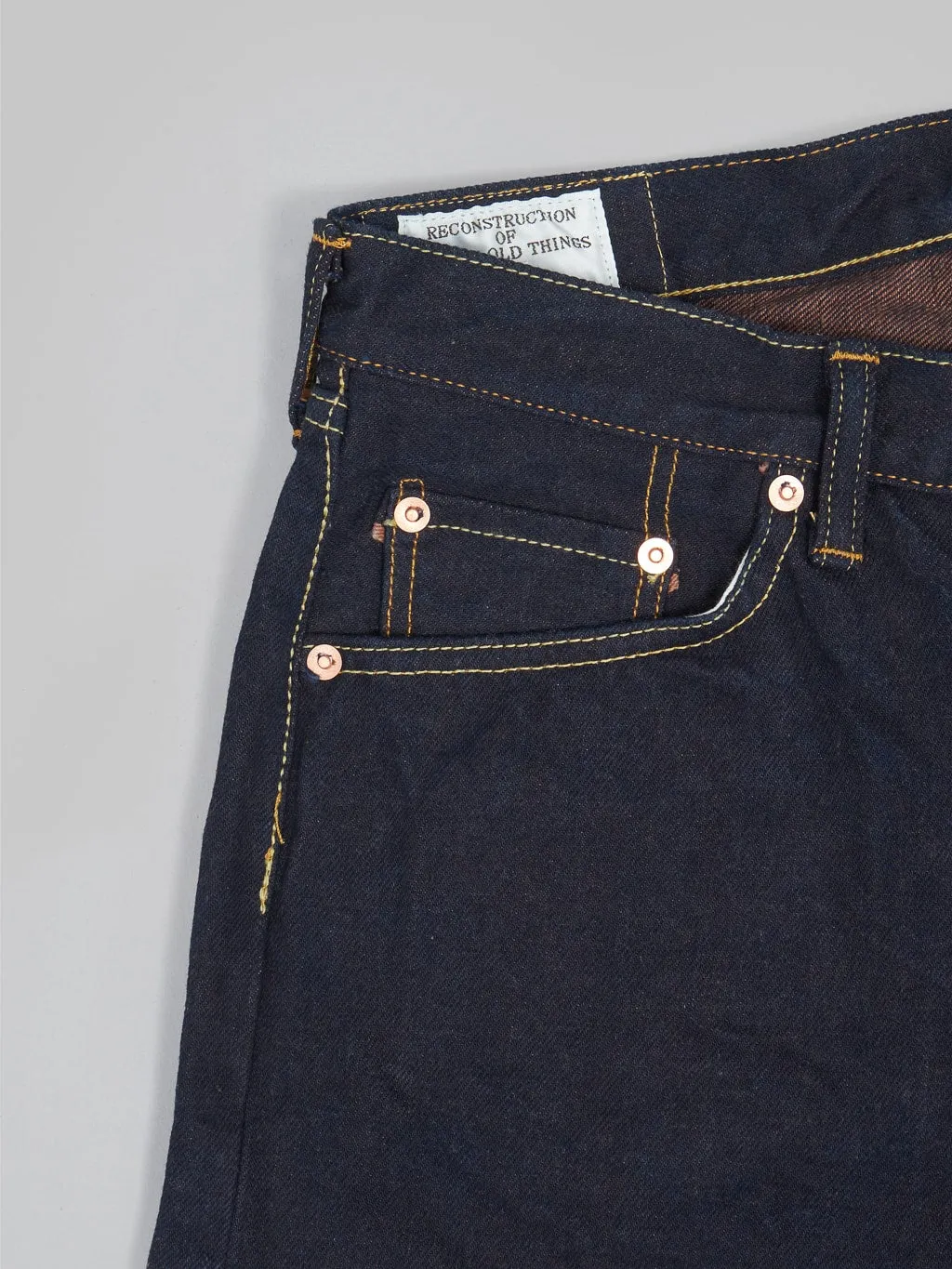 Studio D'artisan D1879 15oz "Aishibuzome" Natural Indigo x Kakishibu Regular Straight Jeans