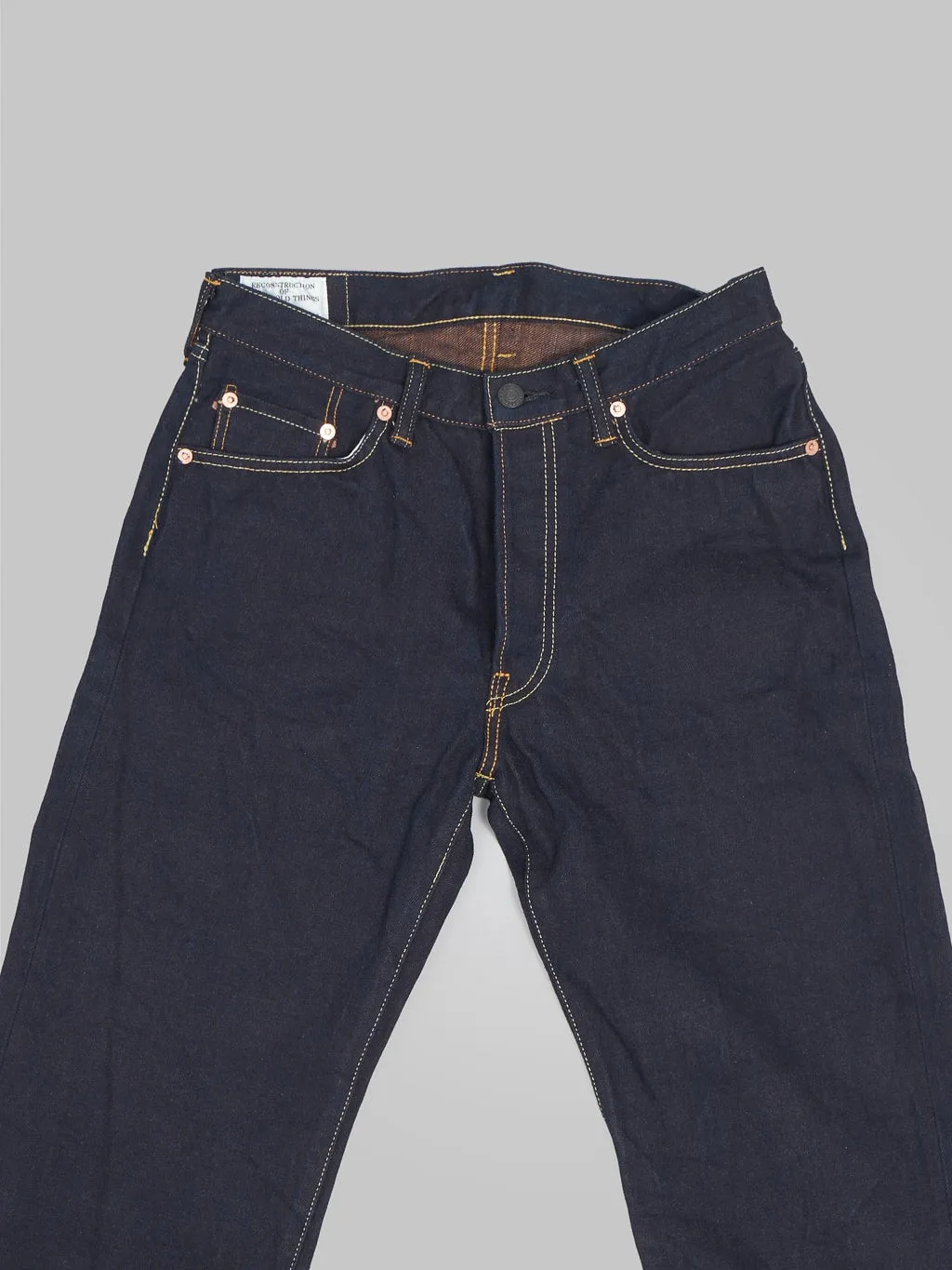 Studio D'artisan D1879 15oz "Aishibuzome" Natural Indigo x Kakishibu Regular Straight Jeans