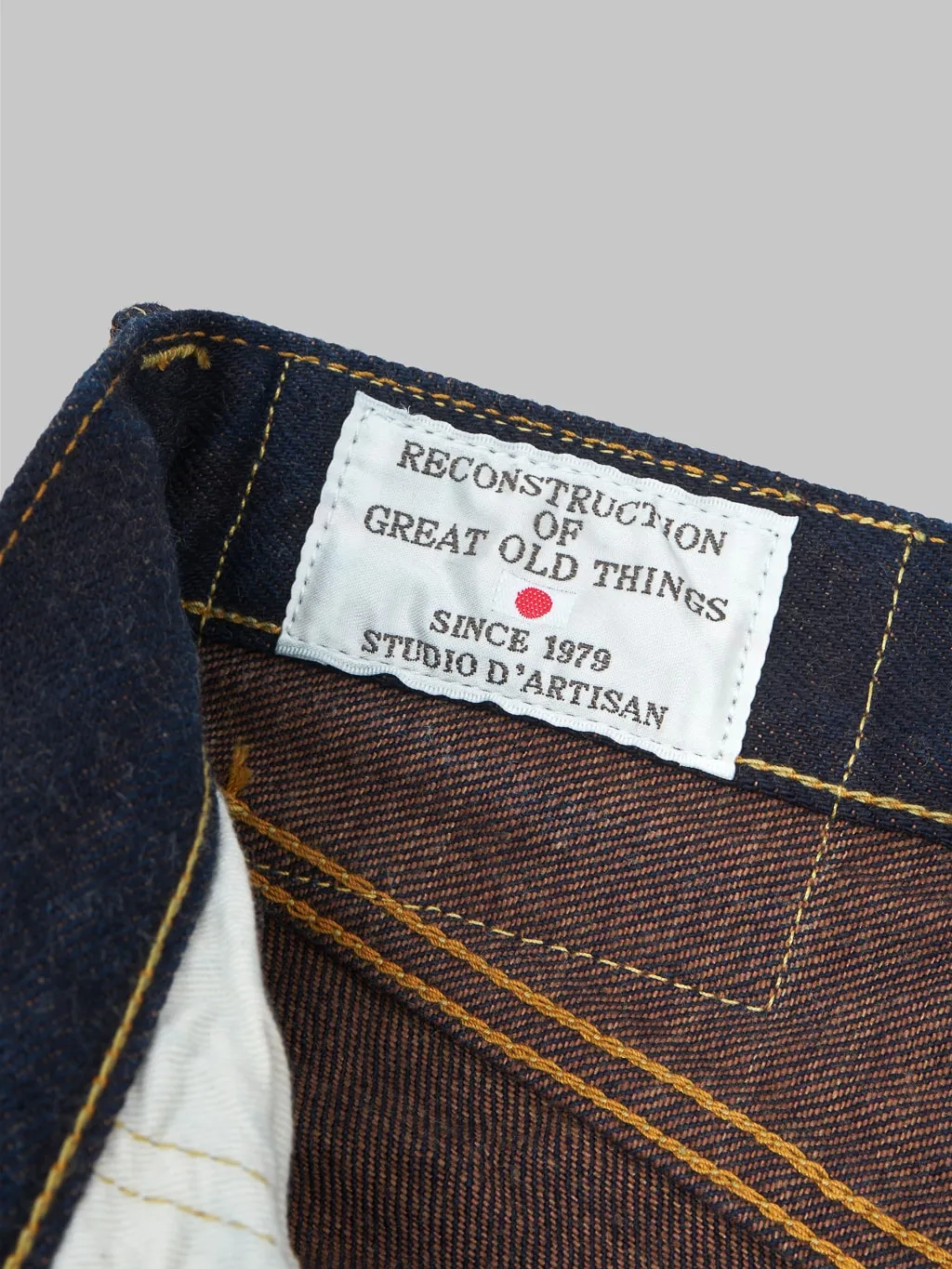 Studio D'artisan D1879 15oz "Aishibuzome" Natural Indigo x Kakishibu Regular Straight Jeans