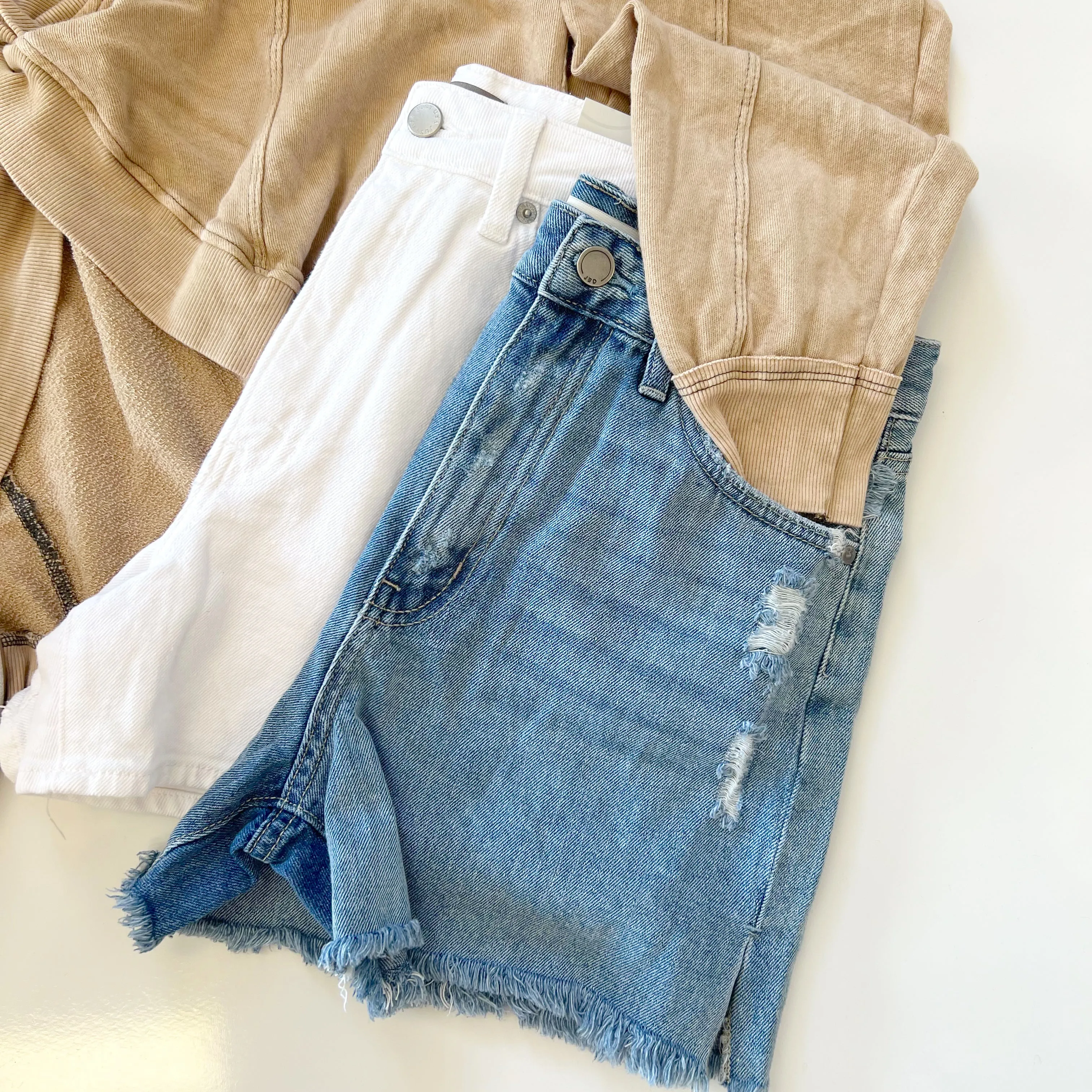 Super High Rise Denim Shorts