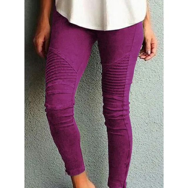 Trendy Mid Waist Skinny Stretch Pattern Jeans