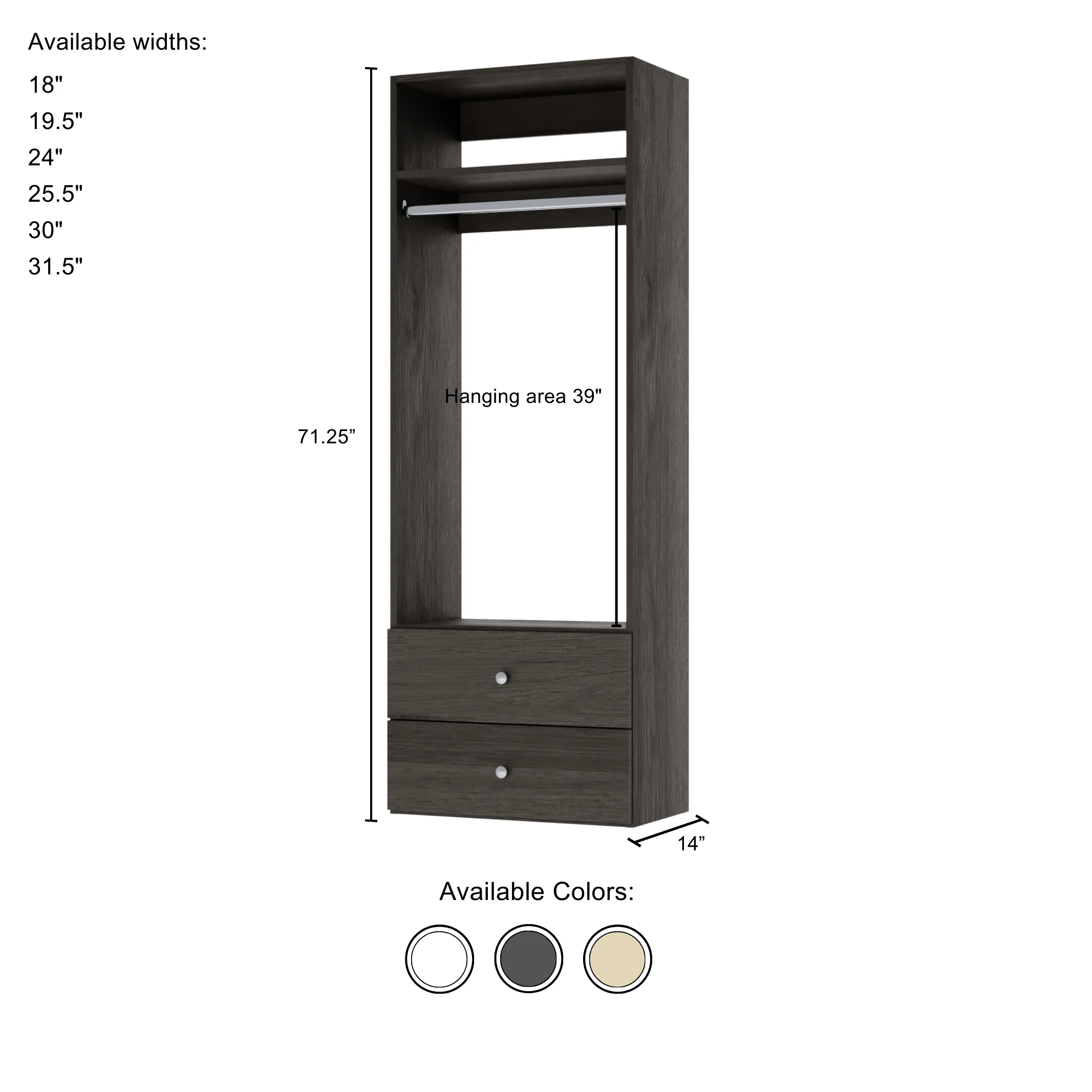 Vista Hanging Tower w/ Drawers