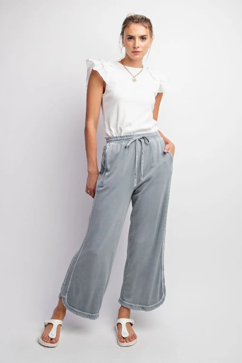 Washed Wide Leg Pants by Easel - Denim