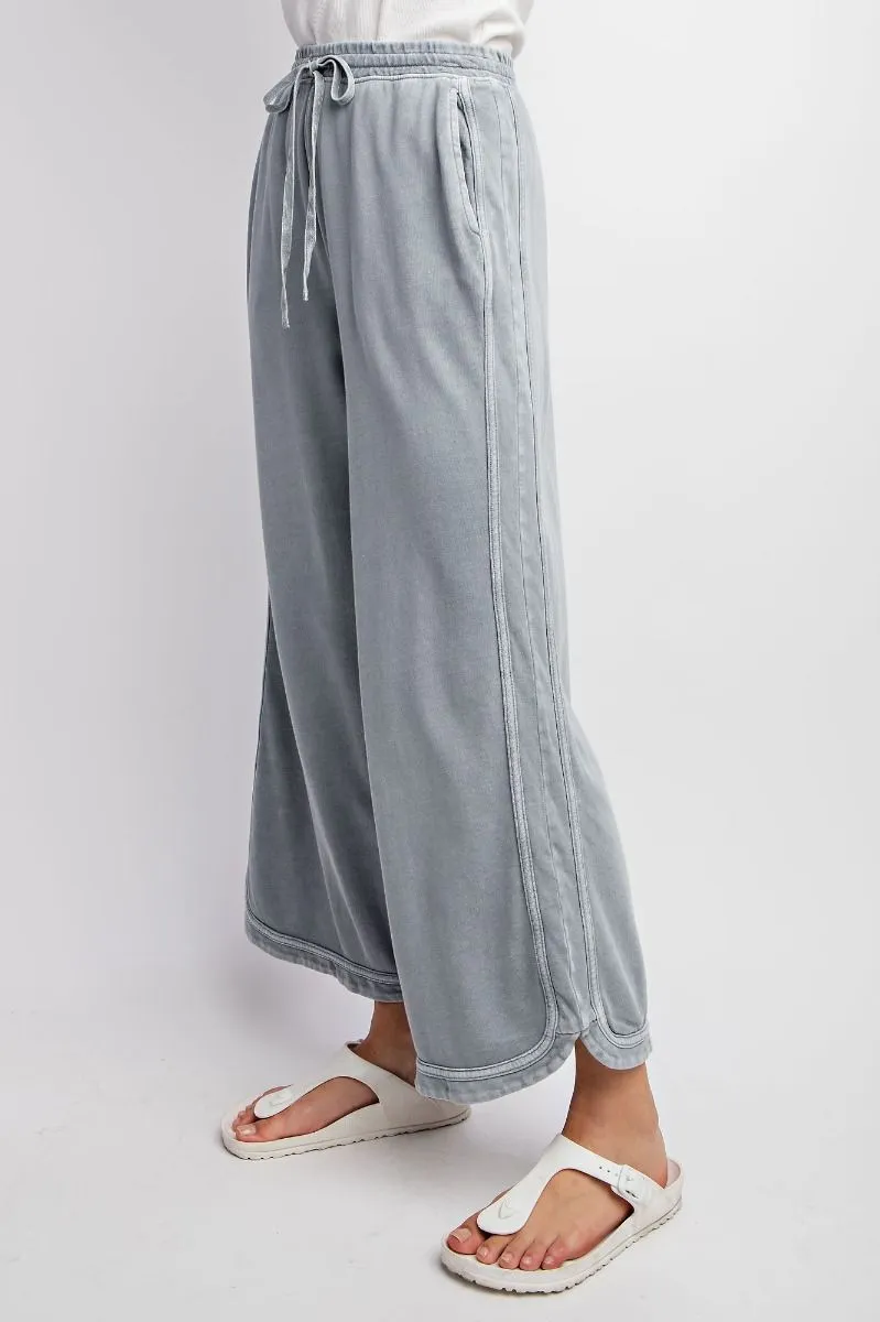 Washed Wide Leg Pants by Easel - Denim