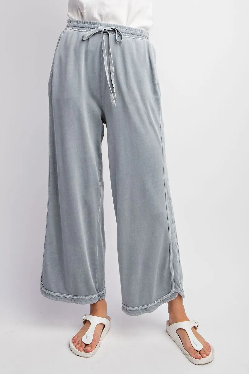 Washed Wide Leg Pants by Easel - Denim