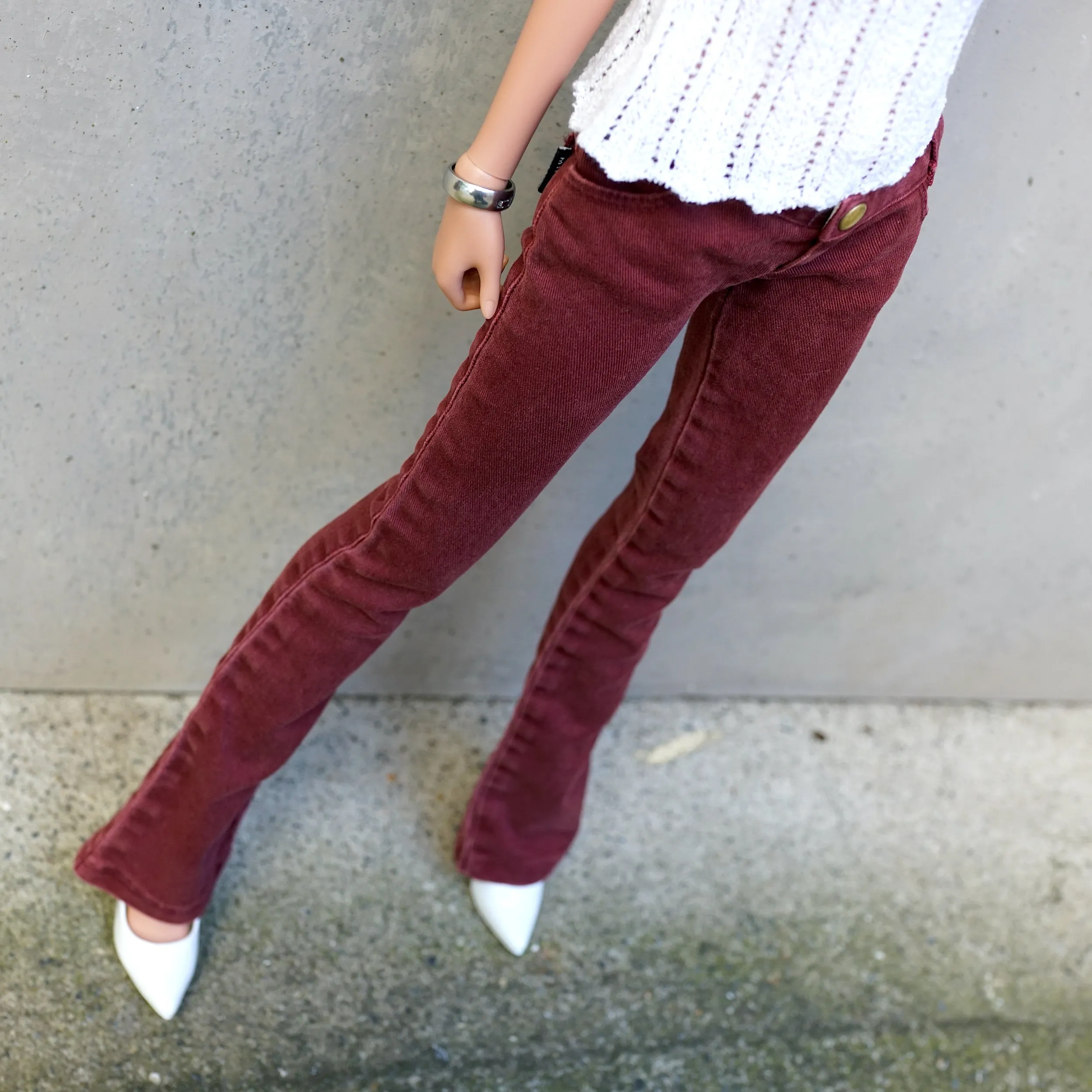 Weathered Wine Red Pants