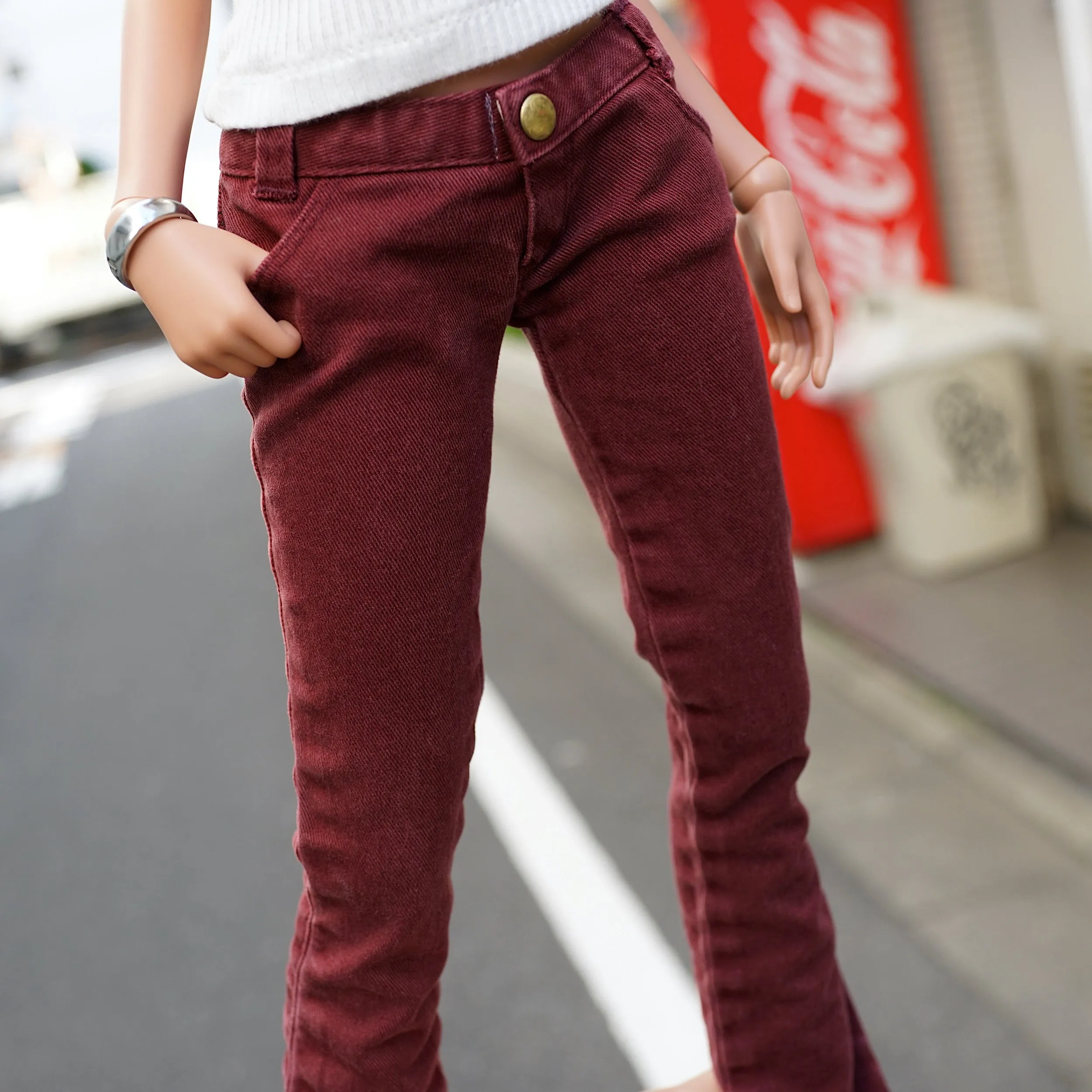 Weathered Wine Red Pants