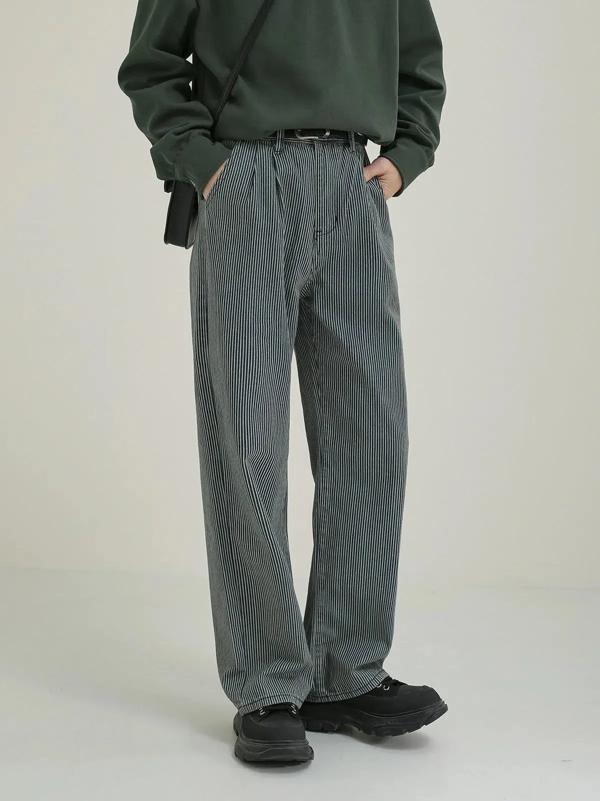 Zhou Relaxed Fit Striped Pants