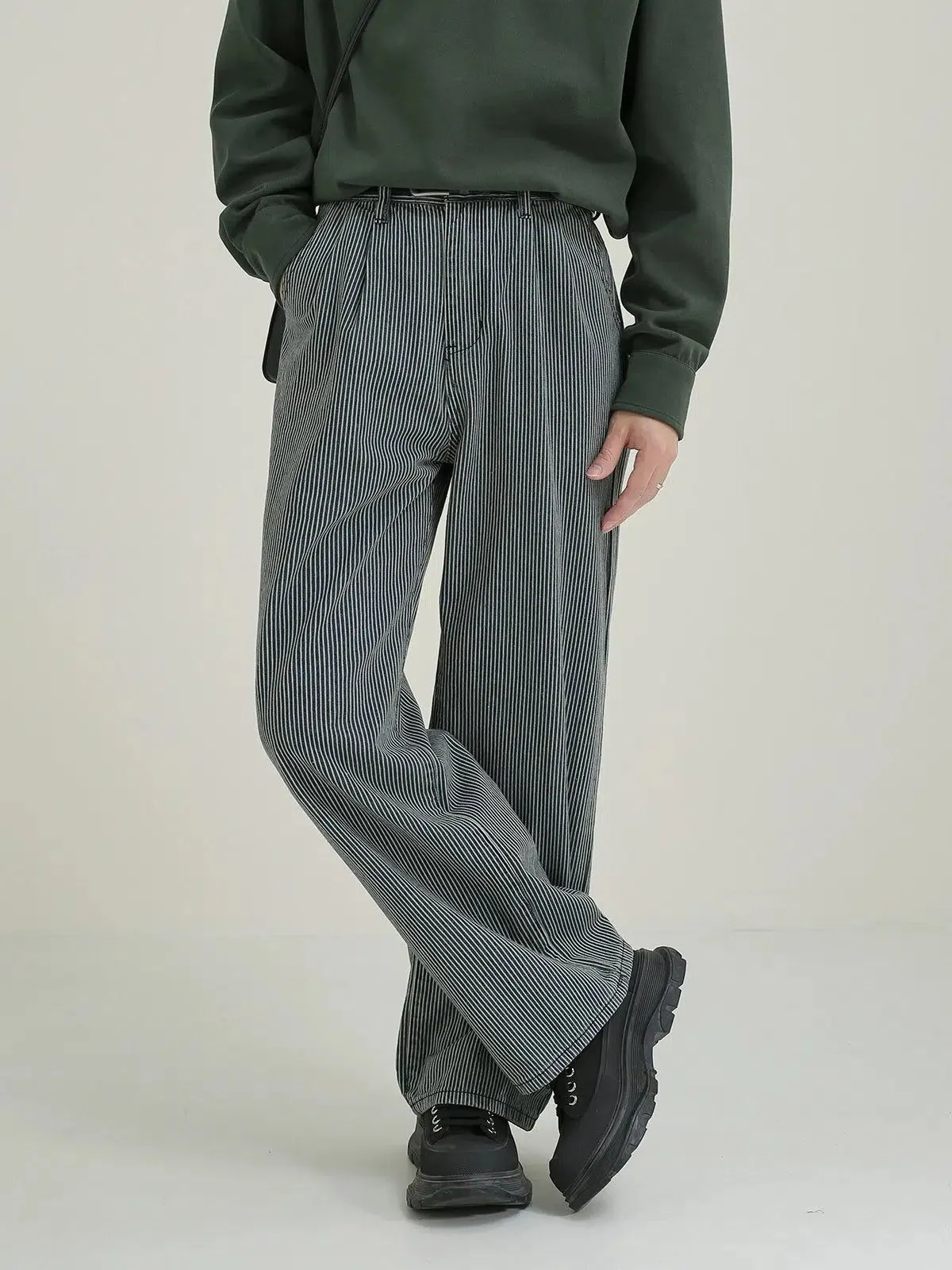 Zhou Relaxed Fit Striped Pants